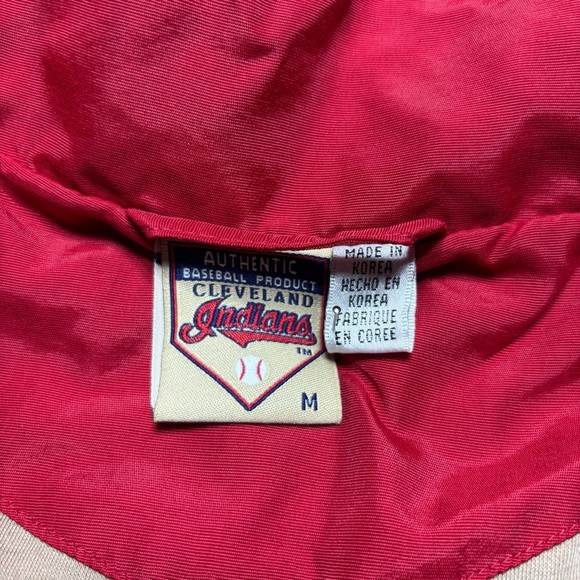 Vintage Cleveland Indians Jacket Mens Medium Chief Wahoo Mascot MLB Outerwear - Picture 5 of 11